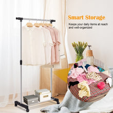 Load image into Gallery viewer, Adjustable Rolling Garment Rack Closet Organizer
