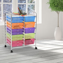 Load image into Gallery viewer, 15 Drawers Rolling Storage Cart Organizer
