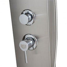 Load image into Gallery viewer, 57" Stainless Rainfall Waterfall Panel Shower w/ Massage Jets
