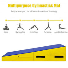 Load image into Gallery viewer, Folding Incline Mat Slope Cheese Gymnastics Gym Exercise Yellow

