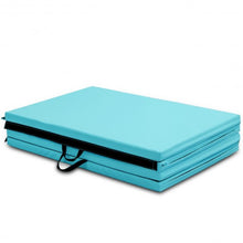 Load image into Gallery viewer, 4' x 10' x 2" Thick Folding Panel Aerobics Exercise Gymnastics Mat-Blue
