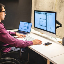 Load image into Gallery viewer, 51 lbs TV Wall Mount Hydraulic Arm Adjustable Monitor Bracket-Black
