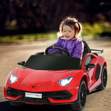 Load image into Gallery viewer, 12V Licensed Lamborghini SVJ RC Kids Ride On Car with Trunk and Music-Red

