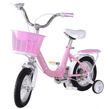Load image into Gallery viewer, 16" Kids Bike Bicycle with Training Wheels and Basket -Pink
