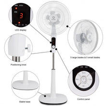 Load image into Gallery viewer, Fantask 16" 2 Mode 2 Blades Remote Control Oscillating Pedestal Fan-White

