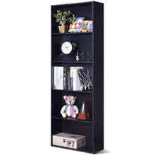Load image into Gallery viewer, 5-Shelf Storage Bookcase Modern Multi-Functional Display Cabinet Furniture-Black
