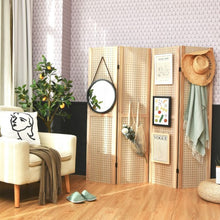 Load image into Gallery viewer, 4-Panel Pegboard Display 5Feet Tall Folding Privacy Screen for Craft Display Organized
