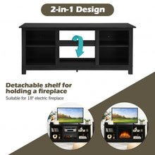 Load image into Gallery viewer, 2-Tier 58" TV Stand Entertainment Media Console Center-Black

