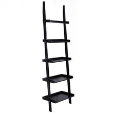 Load image into Gallery viewer, 5-Tier Leaning Wall Display Bookcase-Black
