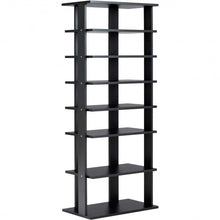 Load image into Gallery viewer, 7-Tier Dual Shoe Rack Free Standing Shelves Storage Shelves Concise-Black
