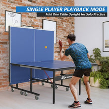 Load image into Gallery viewer, 9' x 5' Foldable Table Tennis Table with Quick Clamp Net and Post Set
