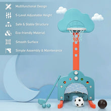 Load image into Gallery viewer, 3-in-1 Kids Basketball Hoop Set with Balls-Green
