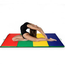 Load image into Gallery viewer, 4'x10'x2" Thick Folding Panel Gymnastics Mat-Color
