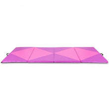 Load image into Gallery viewer, 4" x 10" x 2" Gymnastics Mat Folding Portable Exercise Aerobics Fitness-Purple
