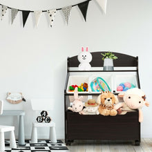 Load image into Gallery viewer, Kids Wooden Toy Storage Unit Organizer w/ Rolling Toy Box &amp; Plastic Bins-CF
