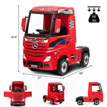 Load image into Gallery viewer, 12 V Mercedes Benz Actros Electric Kids Ride on Truck w/ Remote Control &amp; MP3
