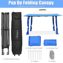Load image into Gallery viewer, 13'x13' Pop Up Canopy Tent Instant Outdoor Folding Canopy Shelter-Blue

