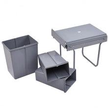 Load image into Gallery viewer, 10.5 gal 3 Compartment Pull Out Recycling Waste Bin

