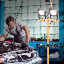 Load image into Gallery viewer, 200 W 20 000 lm LED Dual-Head Work Light with Stand
