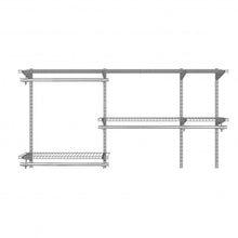 Load image into Gallery viewer, Custom Closet Organizer Kit 3 to 5 ft Wall-Mounted Closet System with Hang Rod
