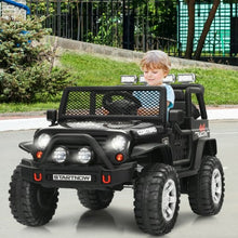 Load image into Gallery viewer, 12V Kids Remote Control Electric  Ride On Truck Car with Lights and Music -Black
