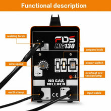 Load image into Gallery viewer, MIG 130 Automatic Feed Welding Machine w/ Free Mask
