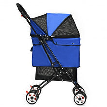 Load image into Gallery viewer, Pet Foldable Cage Stroller For Cat And Dog-Blue
