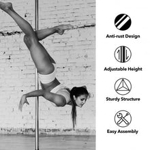 Load image into Gallery viewer, 45mm Portable and Adjustable Professional Spinning Dance Stripper Pole
