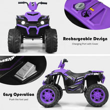 Load image into Gallery viewer, 12V Kids Electric 4-Wheeler ATV Quad Ride On Car with LED Light-Purple
