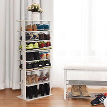 Load image into Gallery viewer, 7 Tiers Big Shoe Rack Wooden Shoes Storage Stand
