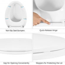 Load image into Gallery viewer, Elongated Slow-Close Toilet Seat with Non-Slip Seat

