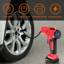Load image into Gallery viewer, 12V Portable Cordless Tire Inflator Air Compressor
