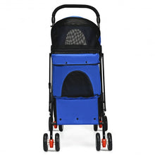 Load image into Gallery viewer, Pet Foldable Cage Stroller For Cat And Dog-Blue
