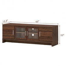 Load image into Gallery viewer, 70" Media Entertainment TV Stand with Storage Cabinet-Walnut
