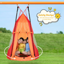 Load image into Gallery viewer, Kids Hanging Chair Swing Tent Set-Orange
