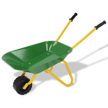 Load image into Gallery viewer, Outdoor Garden Backyard Play Toy Kids Metal Wheelbarrow-Green
