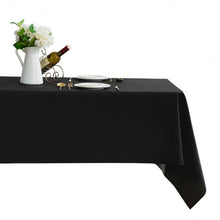 Load image into Gallery viewer, 10 pcs 60" x 126" Rectangle Polyester Tablecloth-Black
