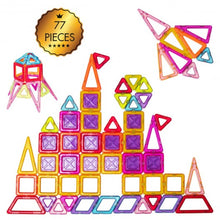 Load image into Gallery viewer, 77 Pcs Kids Magnetic Tiles Building Blocks Playboards
