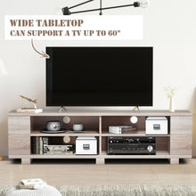 Load image into Gallery viewer, 59" Console Storage Entertainment Media Wood TV Stand-Natural
