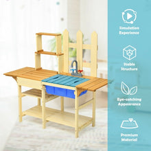 Load image into Gallery viewer, Kid's Outdoor Wooden Pretend Cook Kitchen Playset Toy
