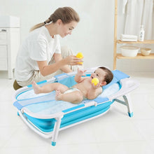 Load image into Gallery viewer, Baby Folding Collapsible Portable Bathtub w/ Block-Blue
