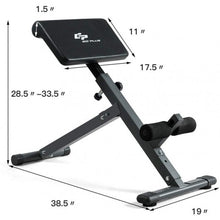 Load image into Gallery viewer, Adjustable Hyperextension Abdominal Exercise Back Bench
