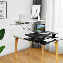 Load image into Gallery viewer, Height Adjustable Standing Desk Converter with Removable Keyboard Tray-Black
