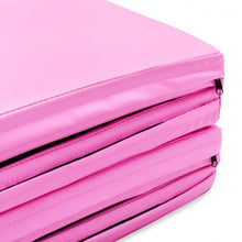 Load image into Gallery viewer, 4' x 6' x 2" PU Thick Folding Panel Exercise Gymnastics Mat-Pink
