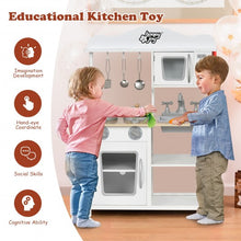 Load image into Gallery viewer, Wooden Pretend Play Kitchen Set for Kids with Accessories and Sink
