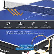 Load image into Gallery viewer, 9' x 5' Foldable Table Tennis Table with Quick Clamp Net and Post Set
