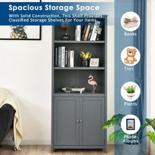 Load image into Gallery viewer, Bookcase Shelving Storage Wooden Cabinet Unit Standing Display Bookcase w/Doors
