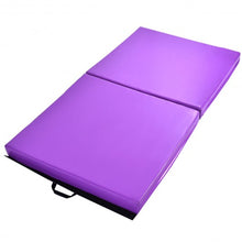 Load image into Gallery viewer, 6' x 38" x 4'' Purple Gymnastics Mat Two Folding Panel

