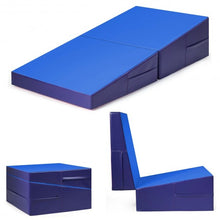 Load image into Gallery viewer, Tumbling Incline Gymnastics Exercise Folding Wedge Ramp Mat-Blue
