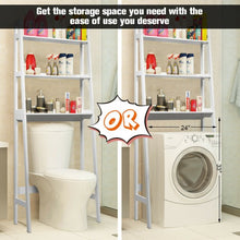 Load image into Gallery viewer, 3-Shelf Over-The-Toilet Storage Organizer Rack-White
